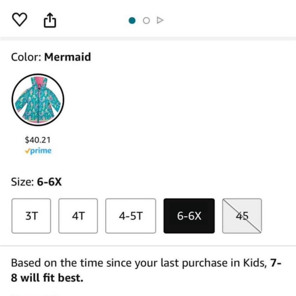 Girls mermaid raincoat